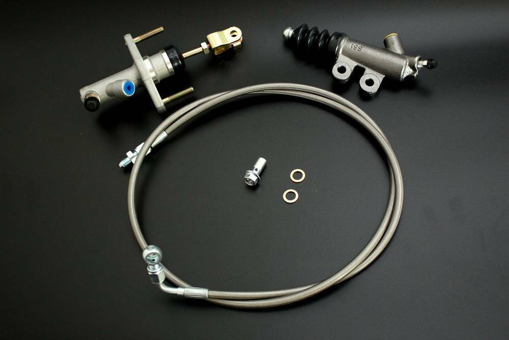 NEW Master Slave Cylinder Clutch Line For 92-00 Honda Civic/ Acura 94-01 SILVER
