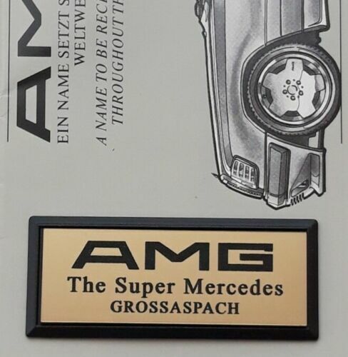 Pre Merger AMG GROSSAPACH ultra rare logo W124 W126 W116 R107 emblem badge dash