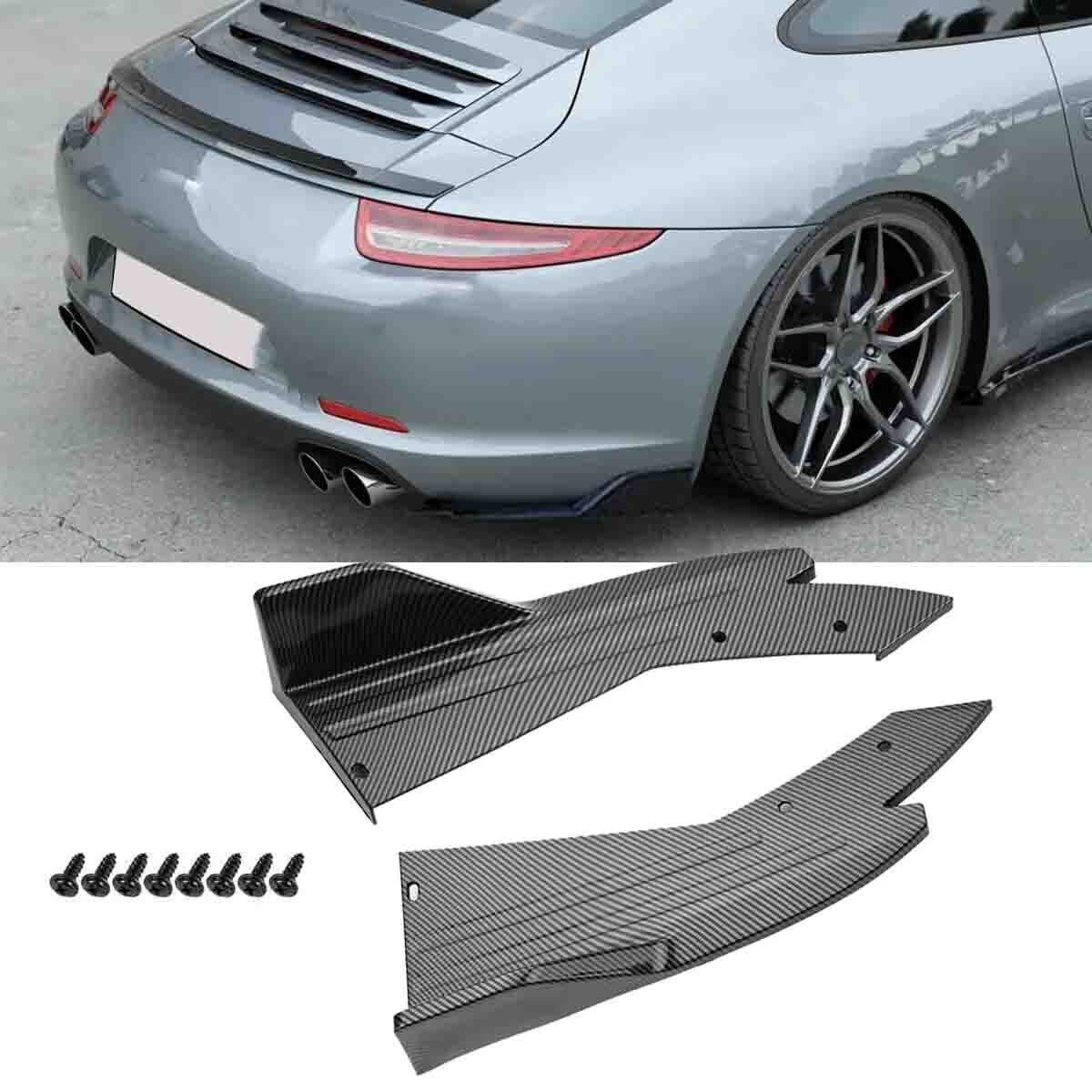 Rear Bumper Diffuser Spoiler Lip Splitters For Porsche Carrera GT 911 996 997