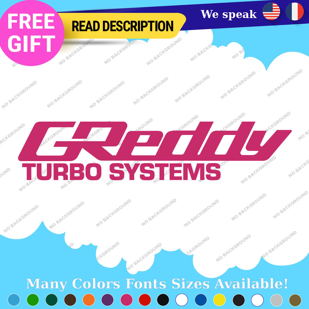 Fit Greddy Turbo Decal Sticker Vinyl JDM Garett Kit Civic Intercooler Trust Valv