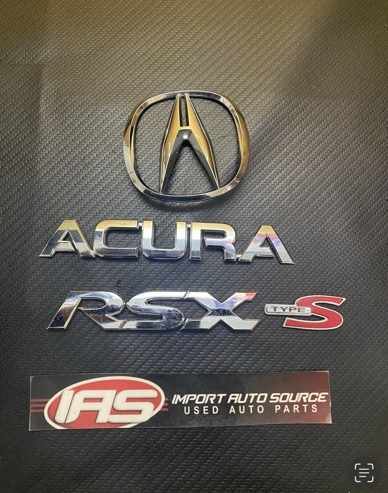 ♻️2002-2006 ACURA RSX TYPE S OEM USED FACTORY REAR EMBLEMS KIT ALL 4