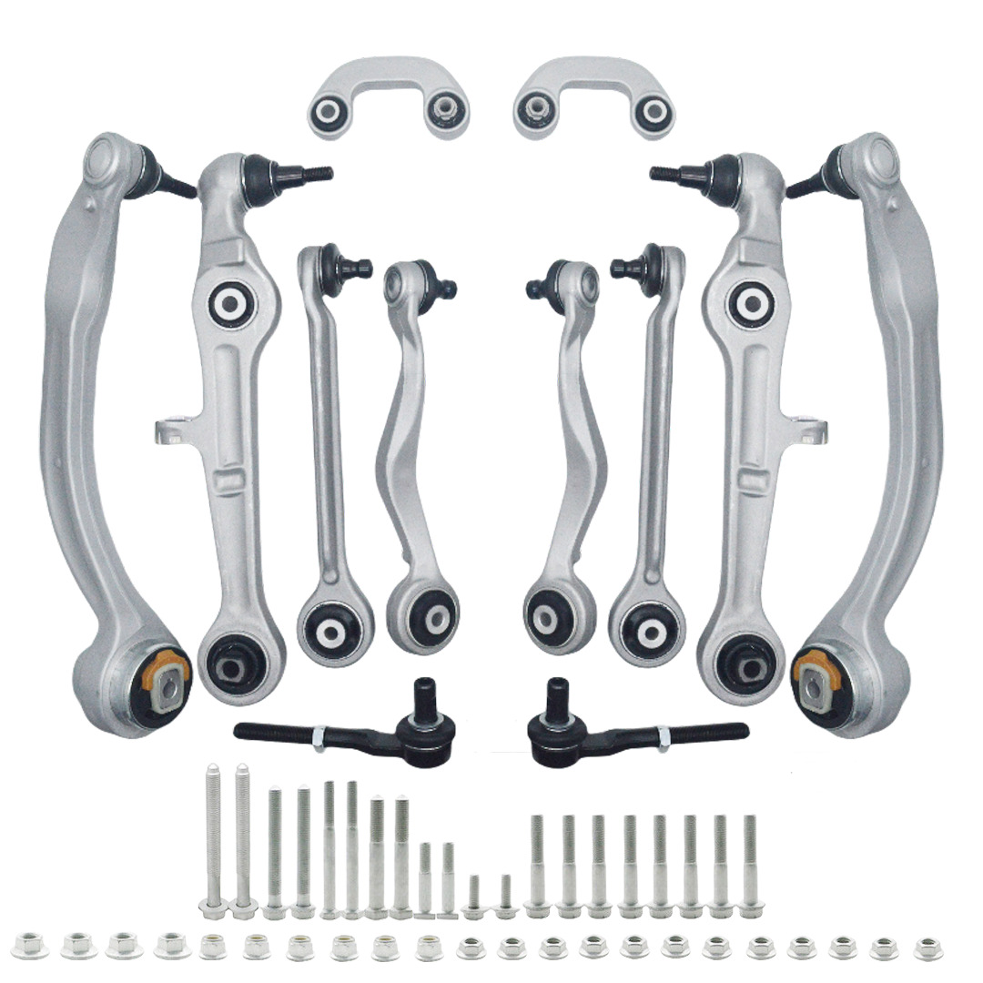 12PCS Front Upper & Lower Control Arms Kit for Audi A4 Quattro B6 B7 2000-2008