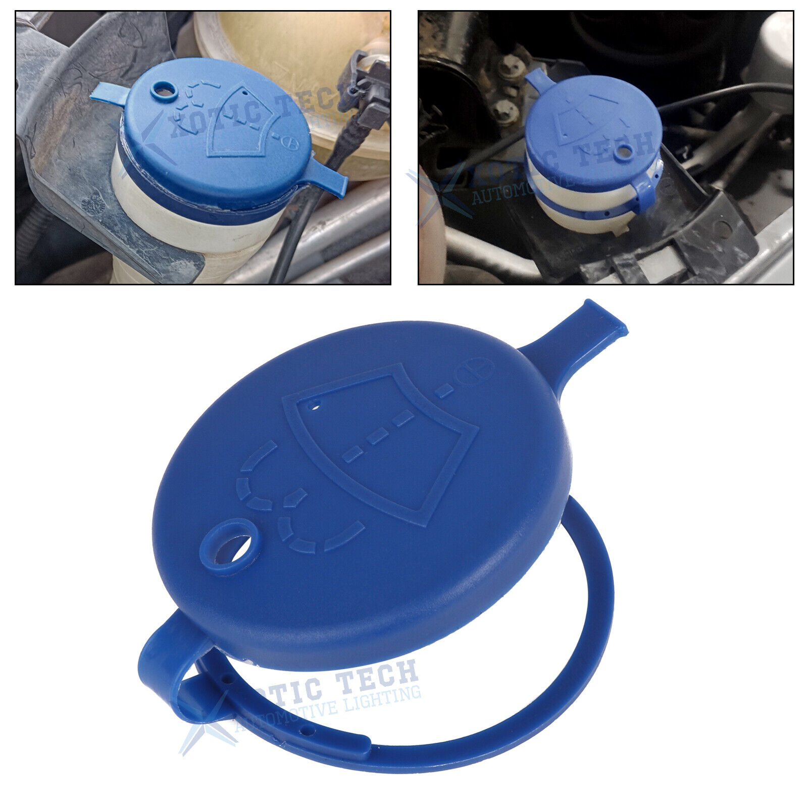 1PC Auto Blue Plastic Windshield Washer Fluid Reservoir Cap Universal For Cars
