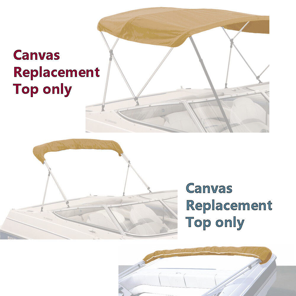 3 Bow 4 Bow Bimini Top Replacement Canvas Cover with Boot without frame 9 colors