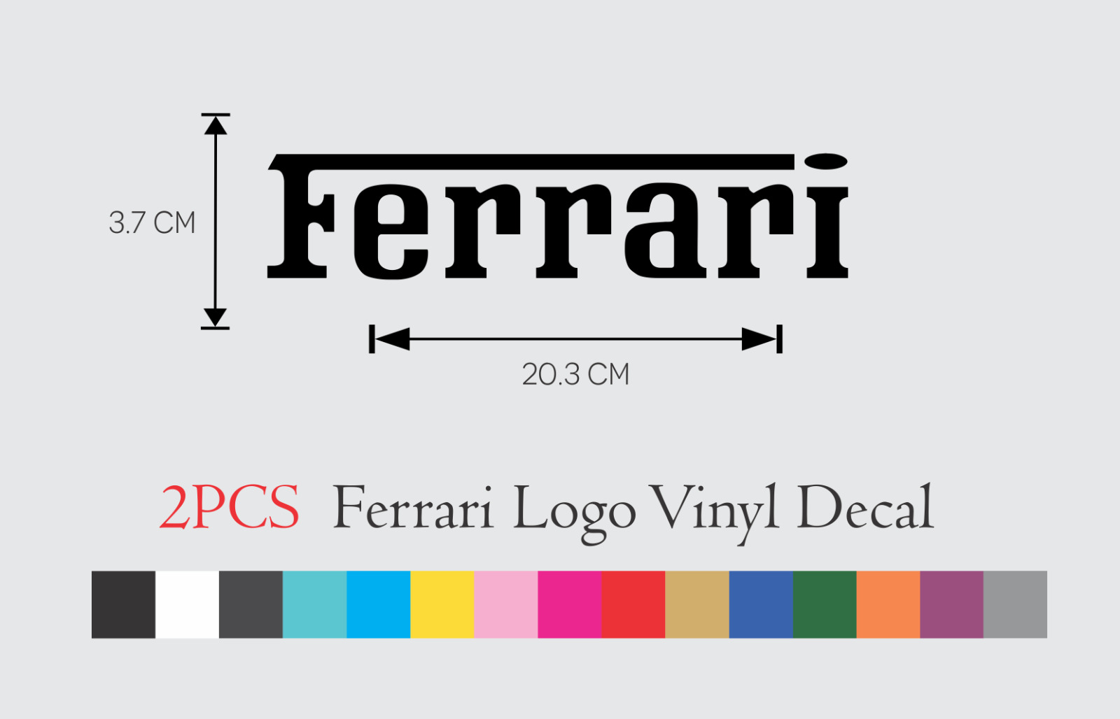 2 PCS Ferrari Logo Vinyl Decal Sticker 8 Inch OR 11 Inch SET
