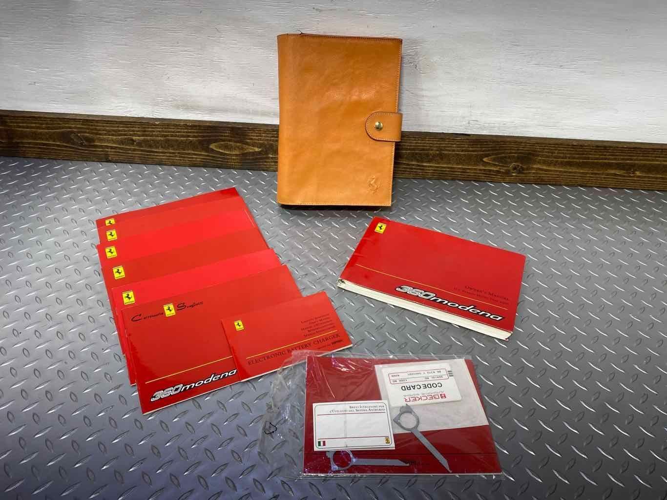 2000 Ferrari 360 Modena F1 Owners Manual W/Booklets & OEM Leather Case