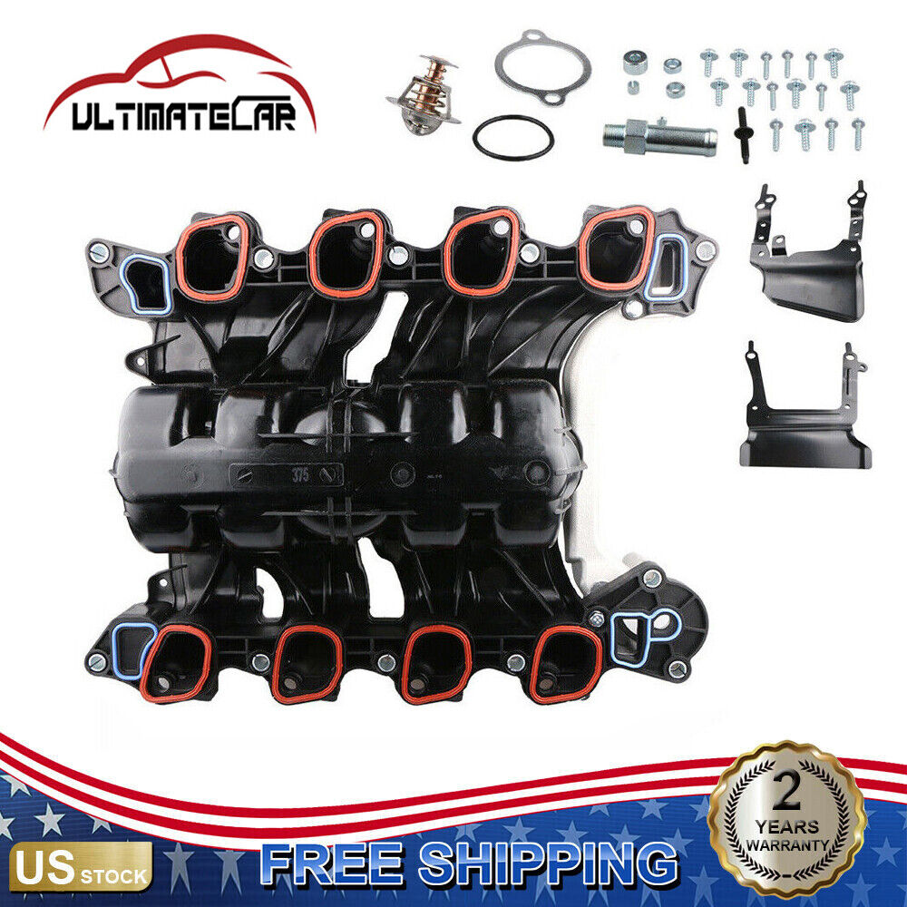Engine Intake Manifold w/ Thermostat For 07-08 Ford F-150 E-150 XLT 4.6L 615-375