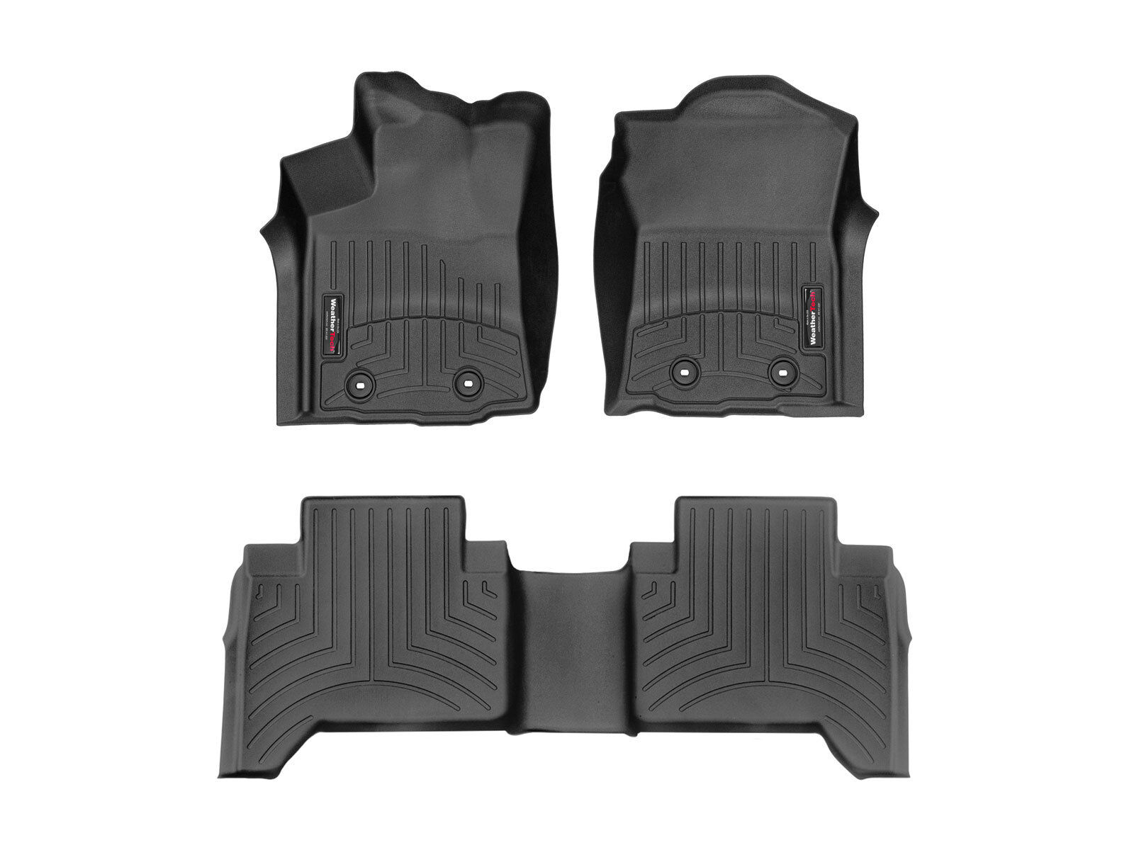 WeatherTech FloorLiner for Toyota Tacoma Double Cab 2018-2021 1st 2nd Row Black