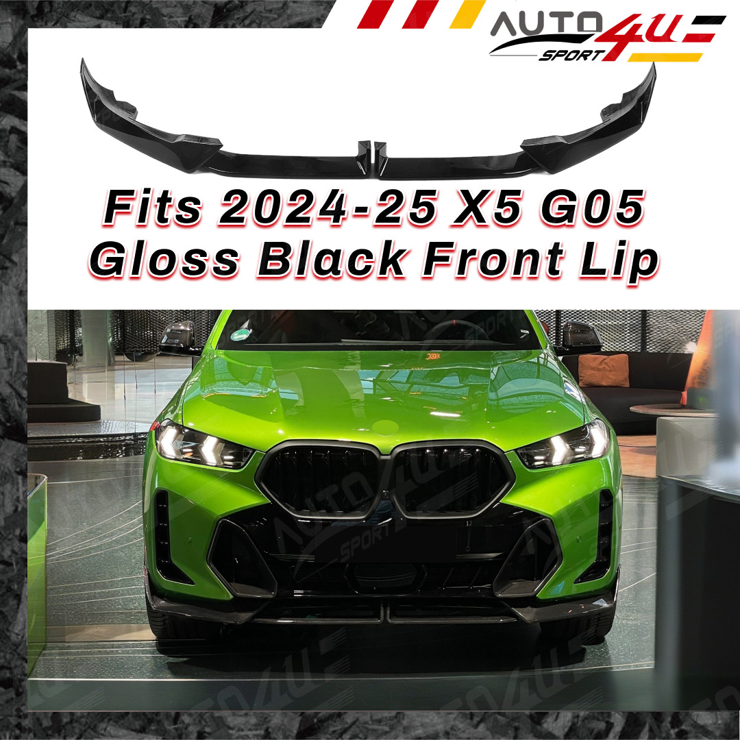 For 2024-25 BMW X6 G06 LCI M Package Gloss Black MP Style Front Body Lip Spoiler