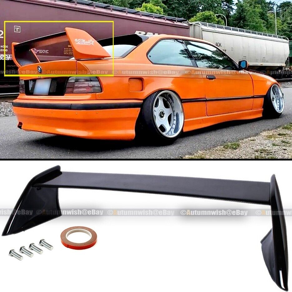Fits 91-99 BMW E36 3-Series ABS Glossy Black Trunk Wing Spoiler