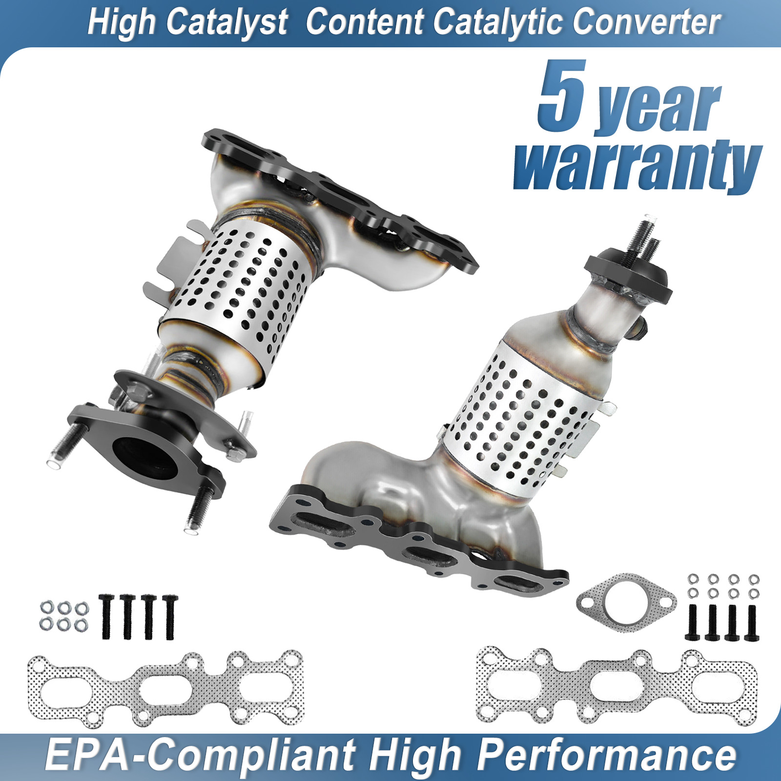 2X Catalytic Converter For For Ford Explorer / Taurus / FLEX 3.5L 2013-2019