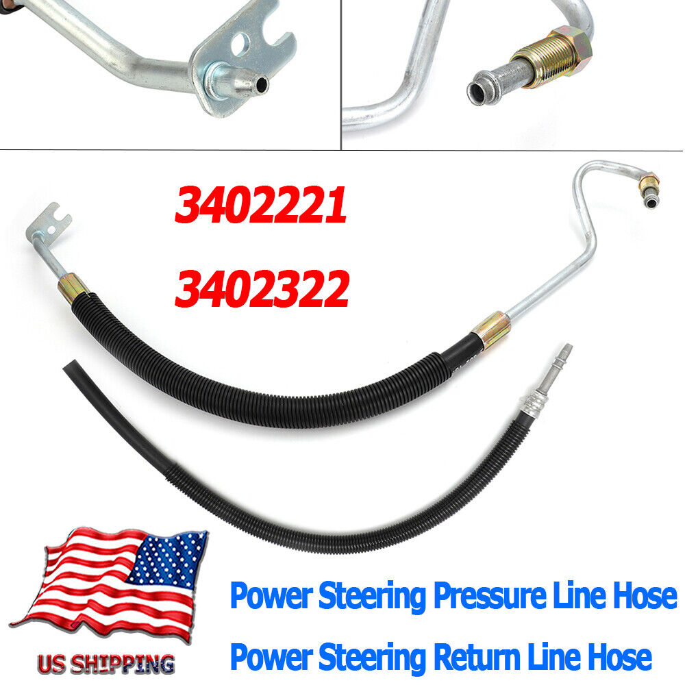 For 07-12 Silverado Sierra 1500 4WD Power Steering Pressure & Return Hose Line