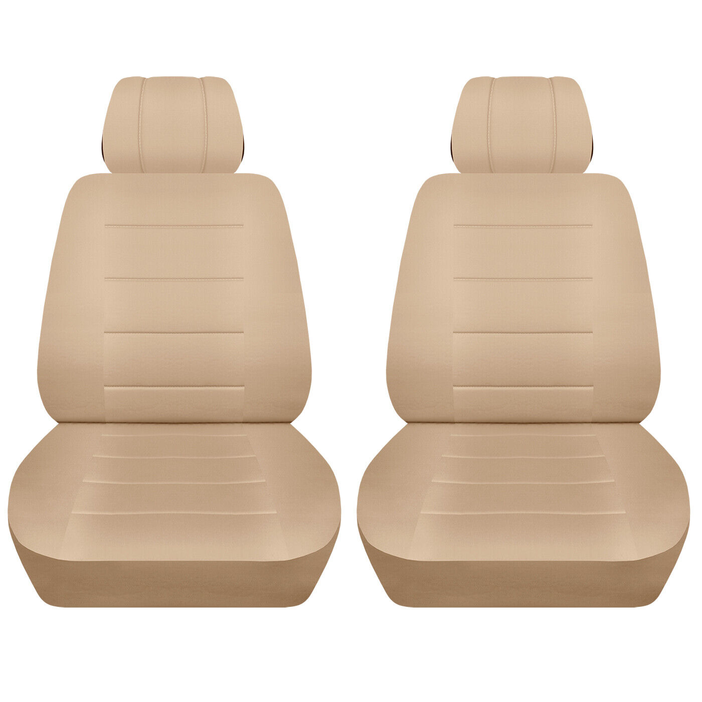Two Front Seat Covers Fits 2006 - 2011 Volkswagen Beetle Solid Color Seat Covers