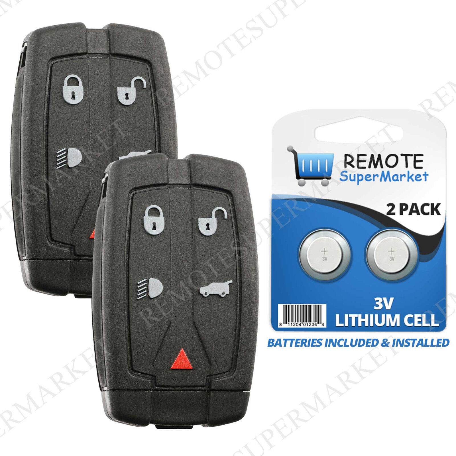 2 Replacement for Land Rover 2008-2012 LR2 Remote Key Fob Car Keyless Entry