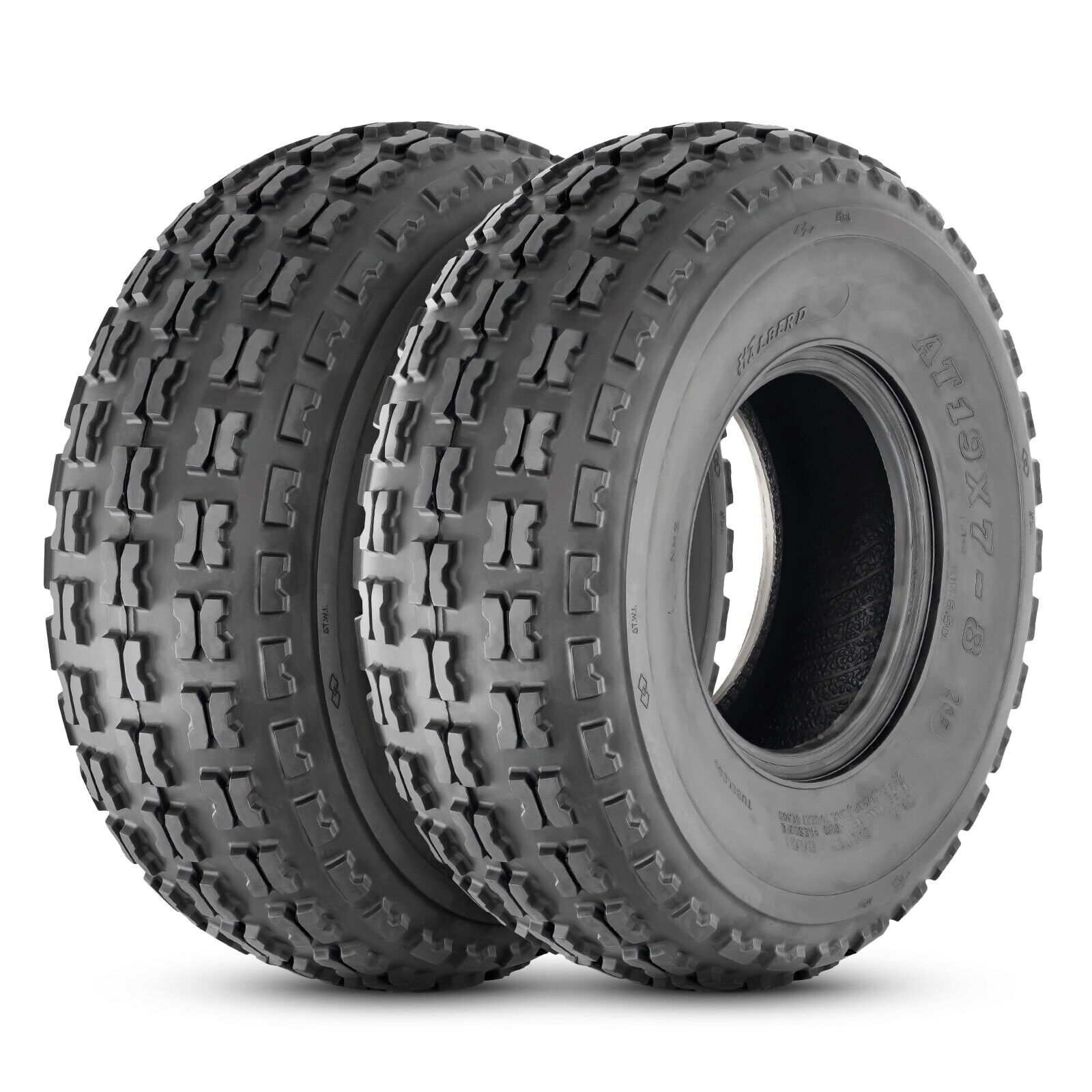 19x7x8 19x7-8 ATV Tires 4Ply Premium Heavy Duty Tubeless Replacement Tyre Set 2