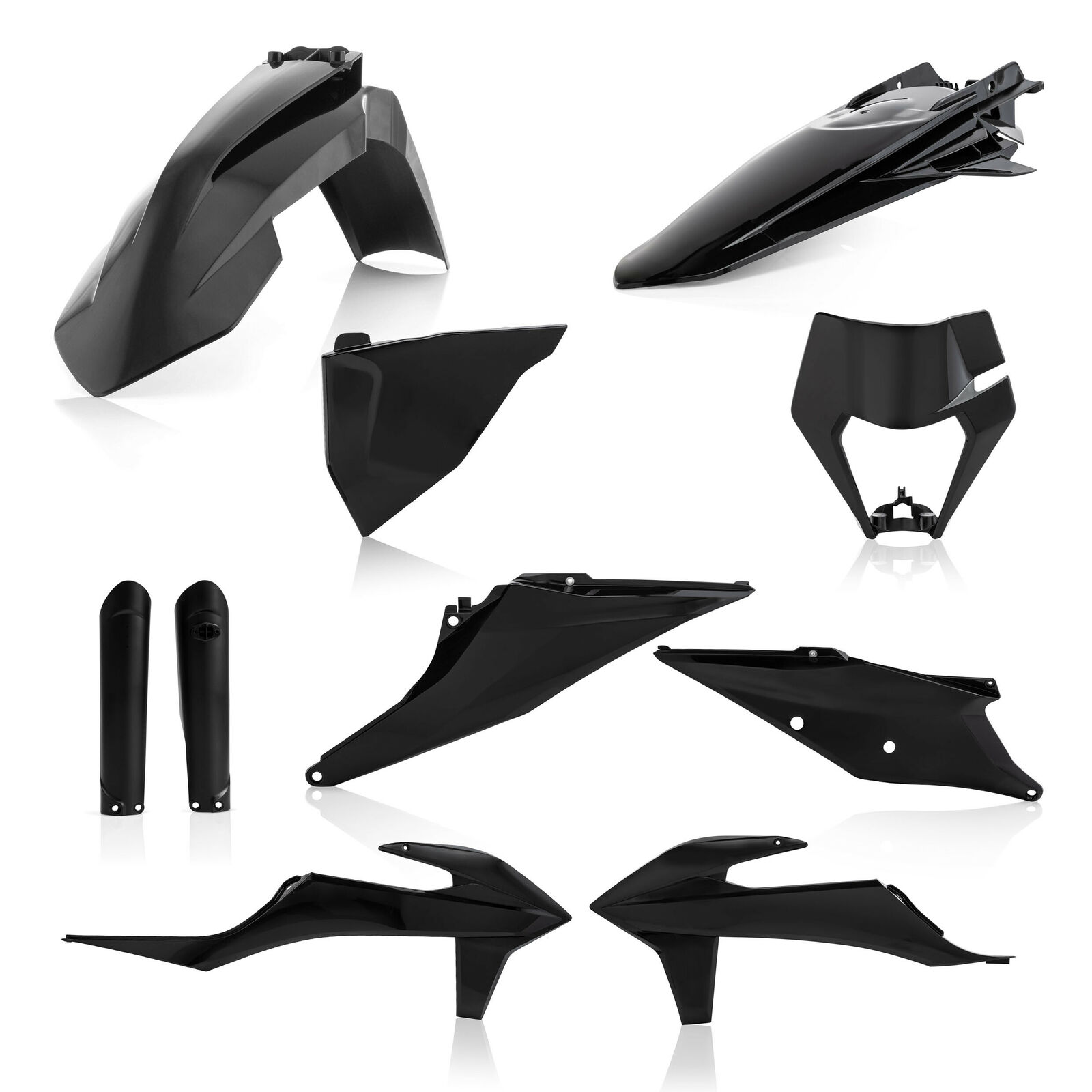 Acerbis Full Plastics Kit Black for KTM 350 EXC-F/500 EXC-F/500 XCF-W 2020-2021