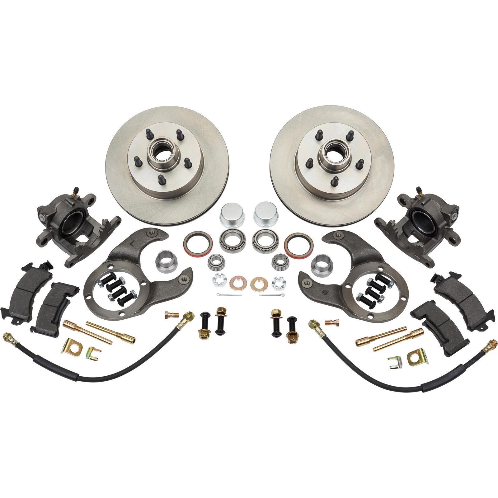 Disc Brake Kit, 5 on 4-1/2, Metric Caliper, Fits Ford 1937-48 Spindle