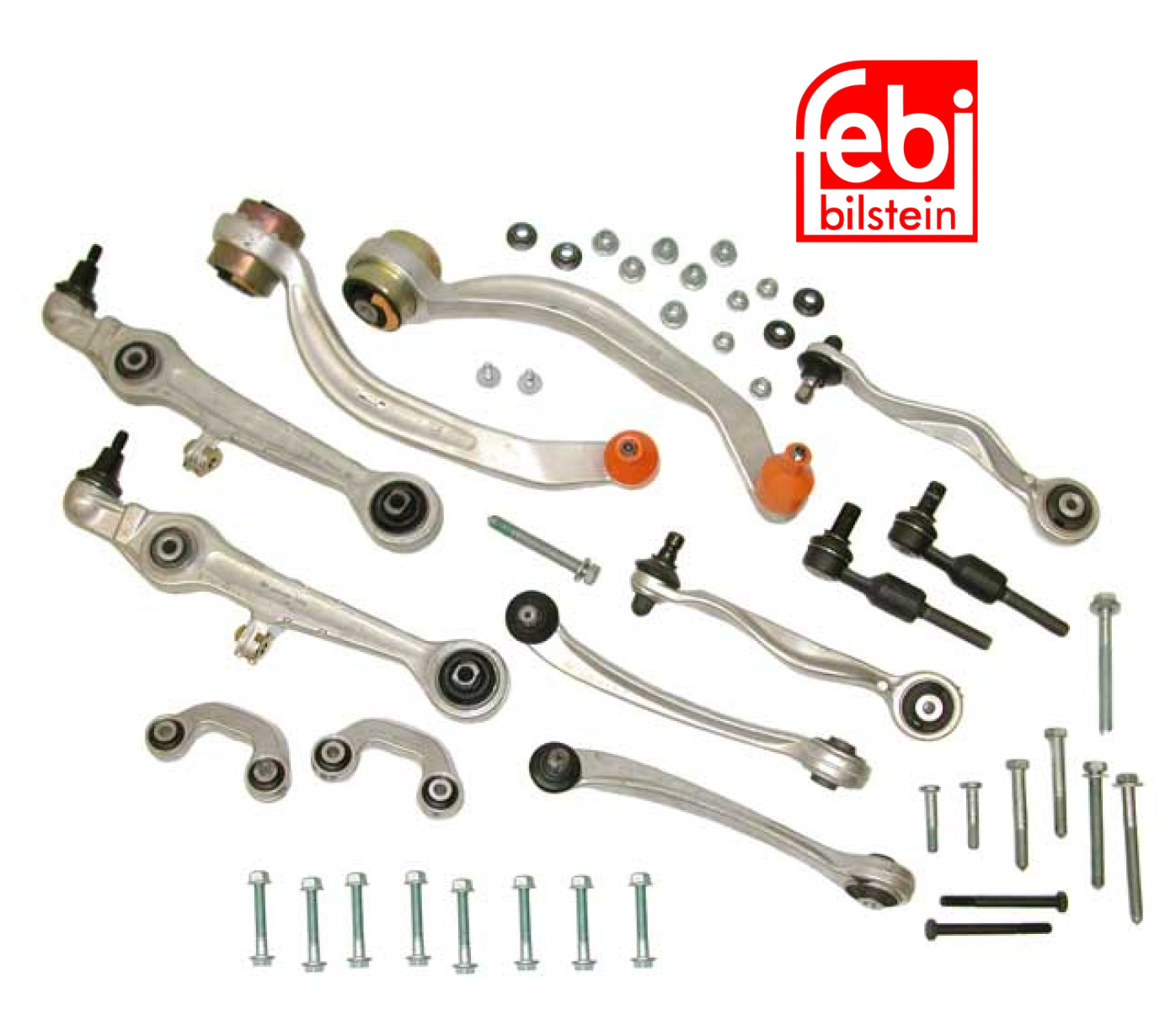Front Control Arm Upper Lower Tie Rod End Link Kit 12pcs OE Febi for Audi VW