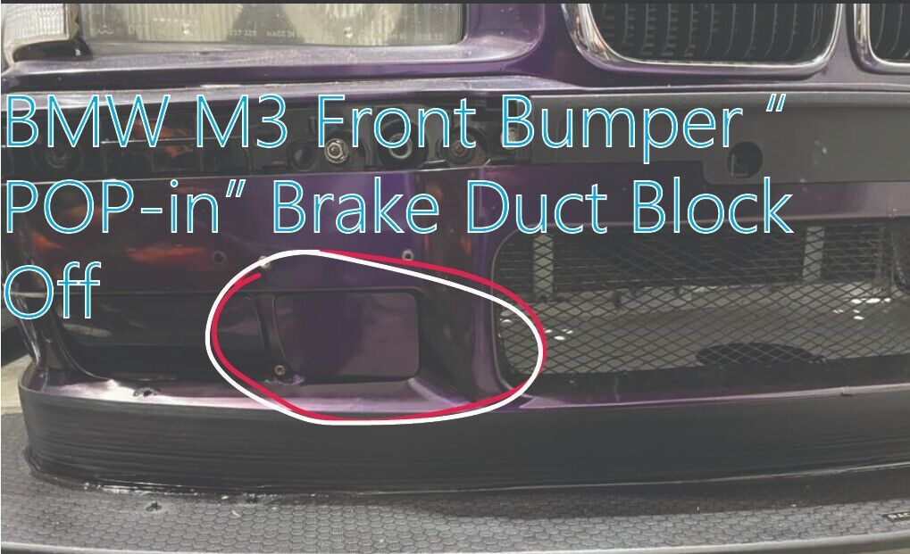 Update BMW 3 series e36 m3 AERO insert brake duct block off pop-in Version 2 