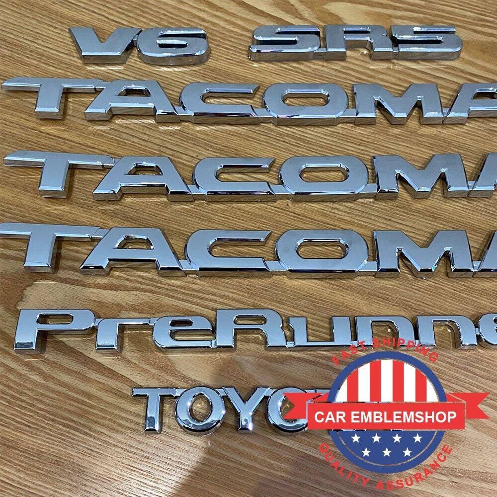 7PCS For Tacoma Prerunner SR5 V6 2005-2015 Door&Tailgate Emblem Replacement Kit