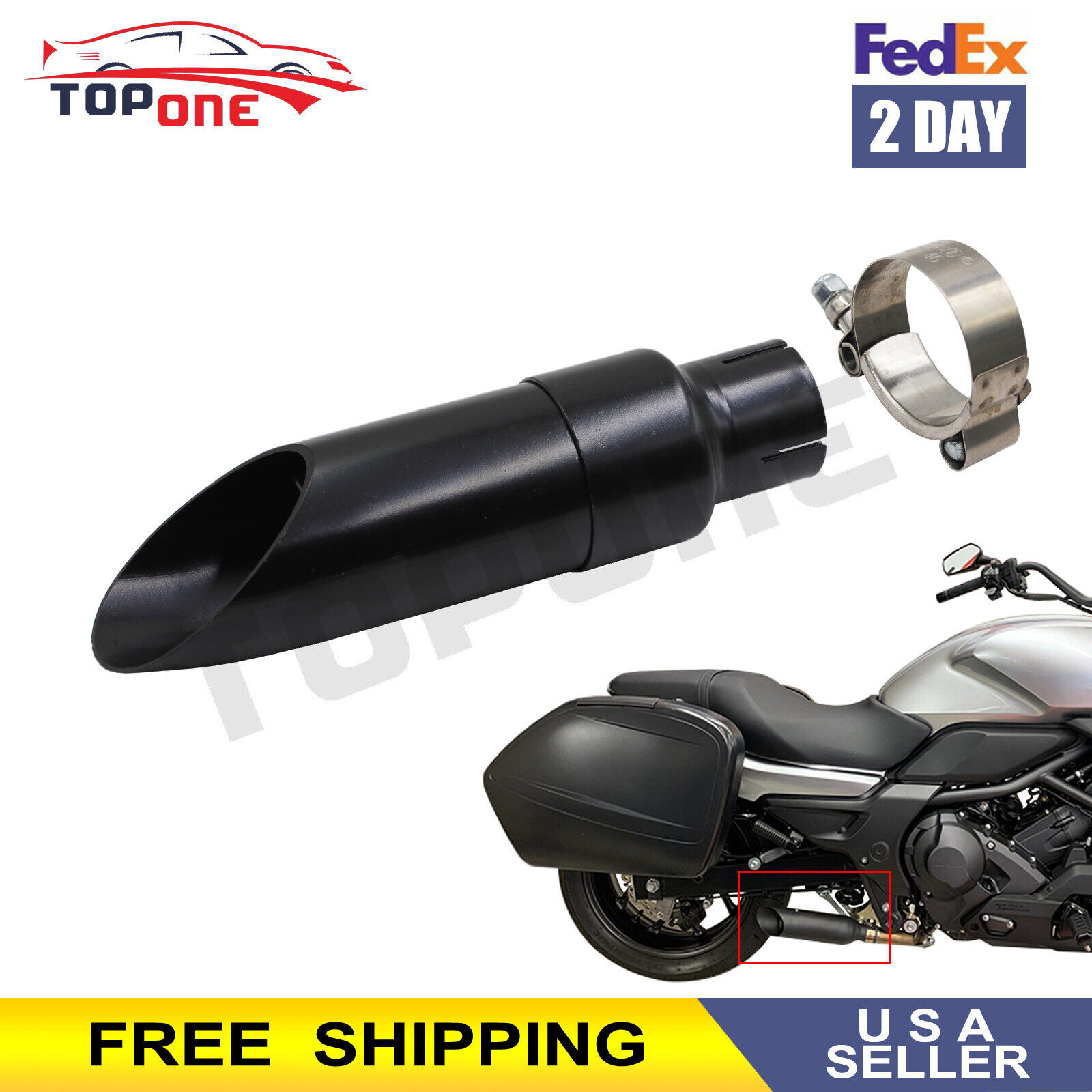 Shorty GP Exhaust Motorcycle Slipon Short Muffler Pipe Fits 14-18 Honda CTX700
