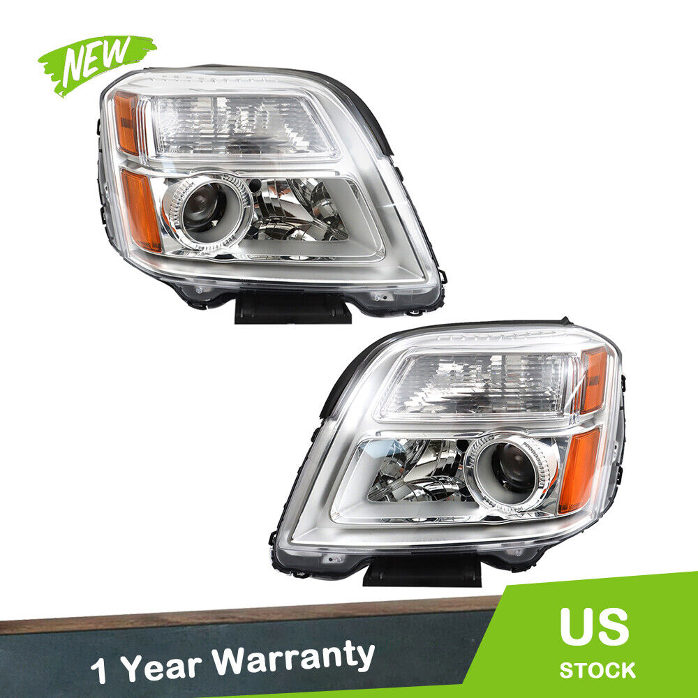 Headlight Headlamps Assembly Fit For 2010-2015 GMC Terrain LH+RH Side Pair