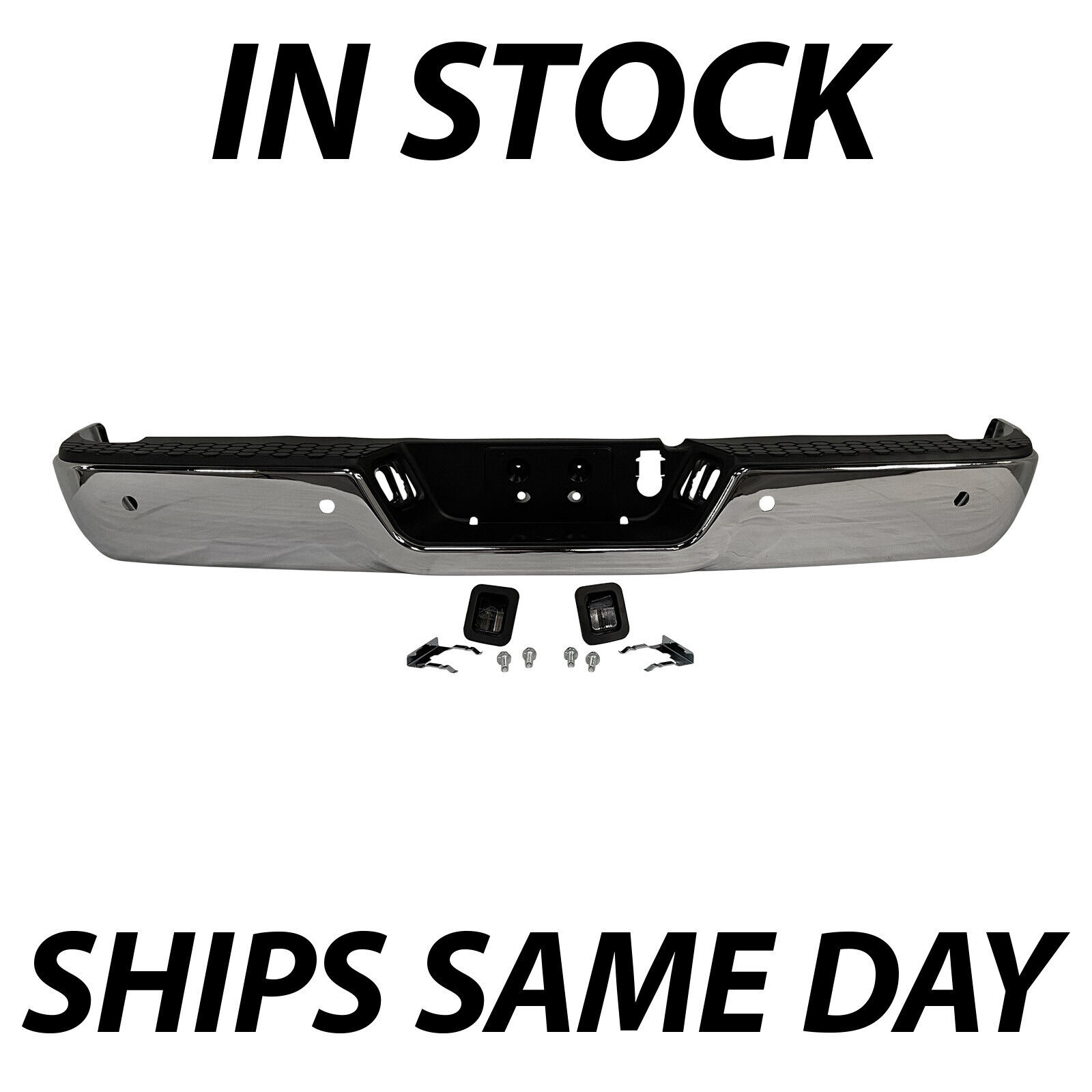 NEW Chrome Rear Bumper Assembly for 2013-2018 Ram 2500 3500 Pickup w/ Park Holes