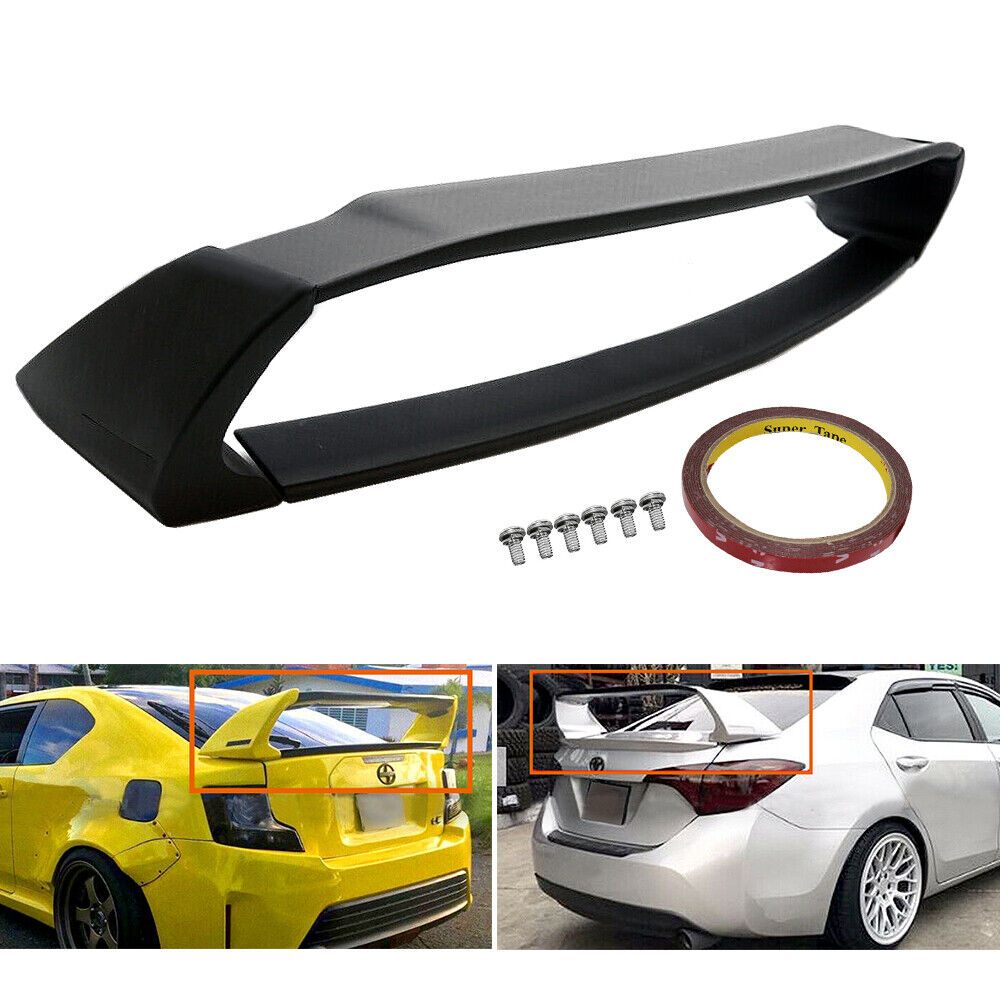 Fit 09-13 Toyota Corolla JDM ABS Unpainted Mugen Style 4Pic Trunk Wing Spoiler
