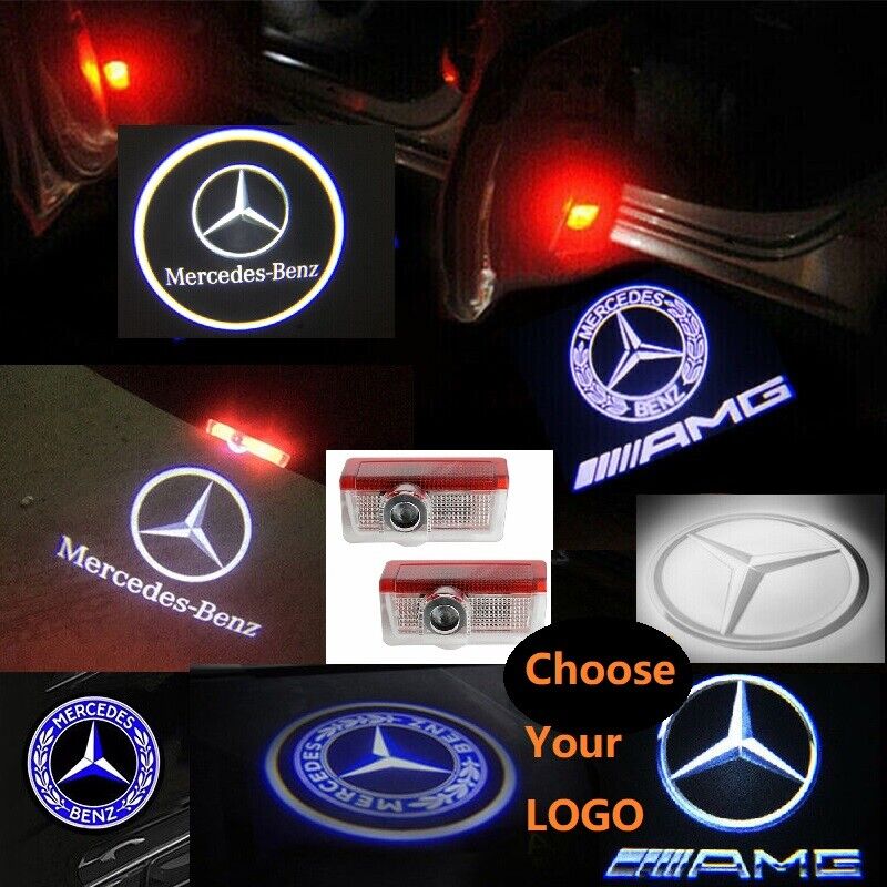 4PCs LED Door Courtesy Logo Light Ghost Shadow Laser Projector For Mercedes Benz