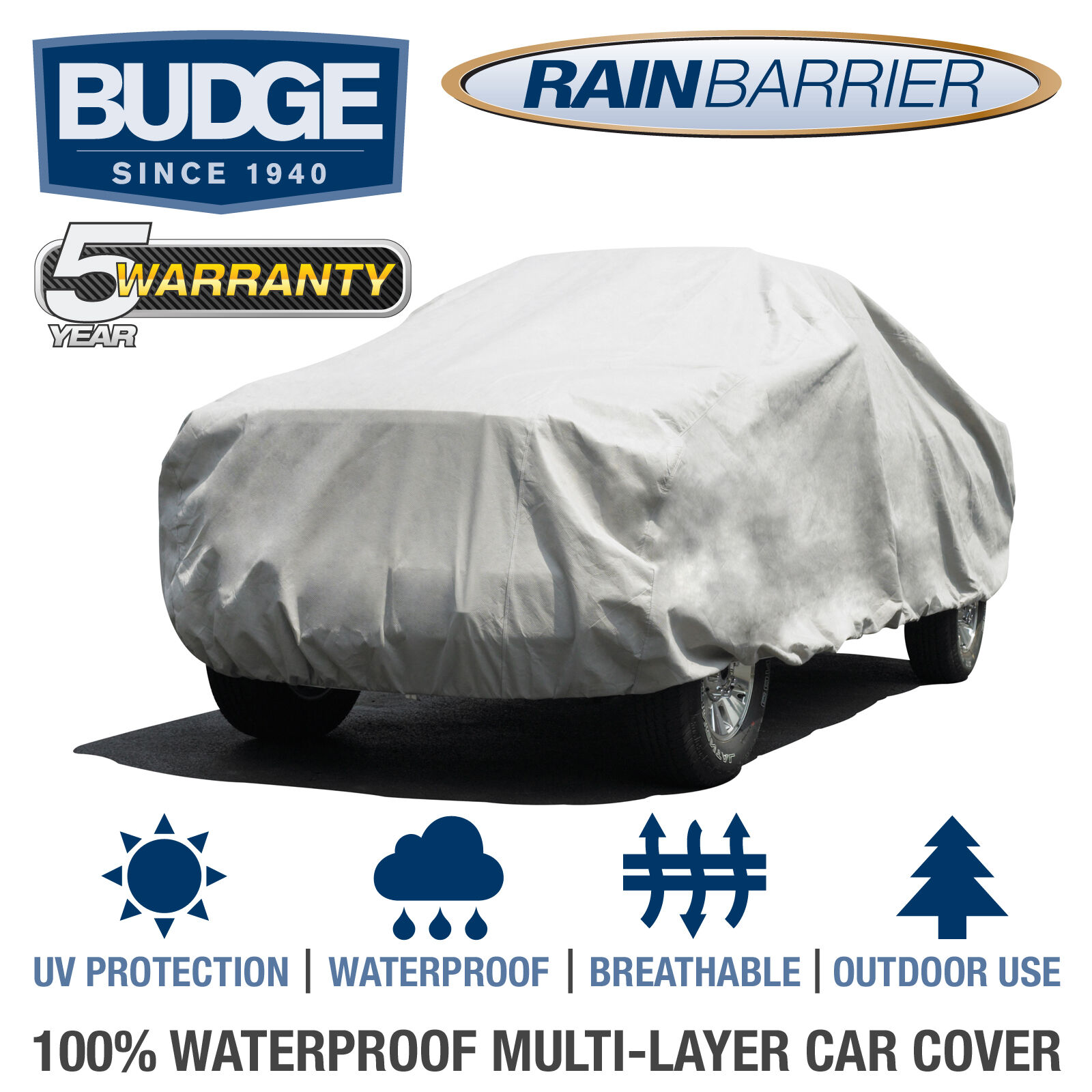 Budge Rain Barrier Truck Cover Fits Long Bed Standard Cab up to 20\' Long