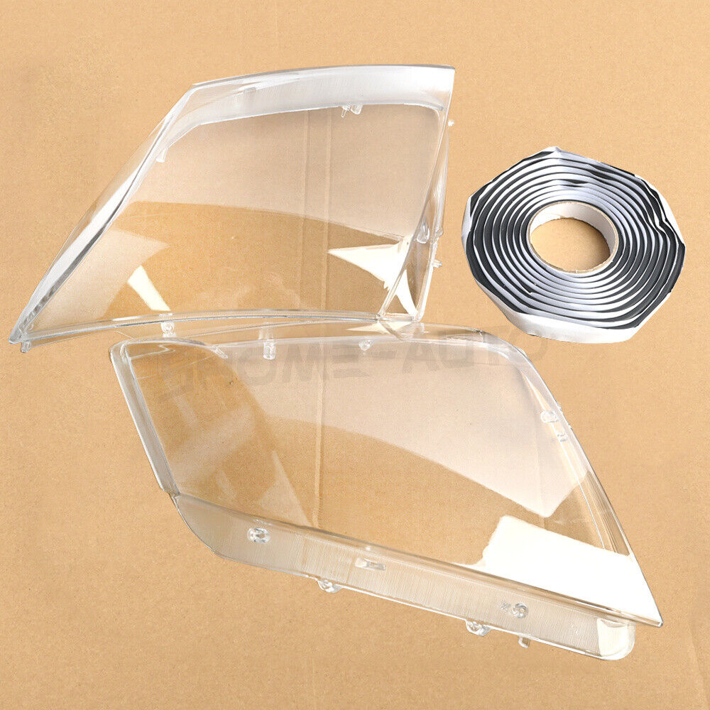 Brand NEW Pair For Cadillac CTS 2008-2013 Clear Headlight Lens Cover+Glue