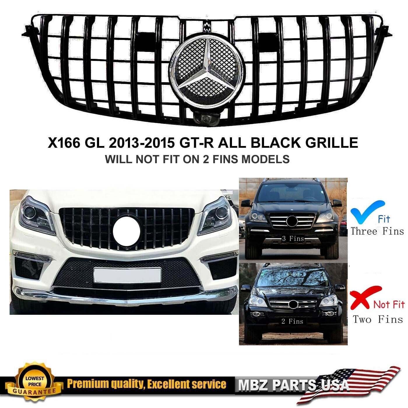 GL350 GL450 X166 Grille GT GTR All Black AMG Style 2013 2014 2015 2016 Star