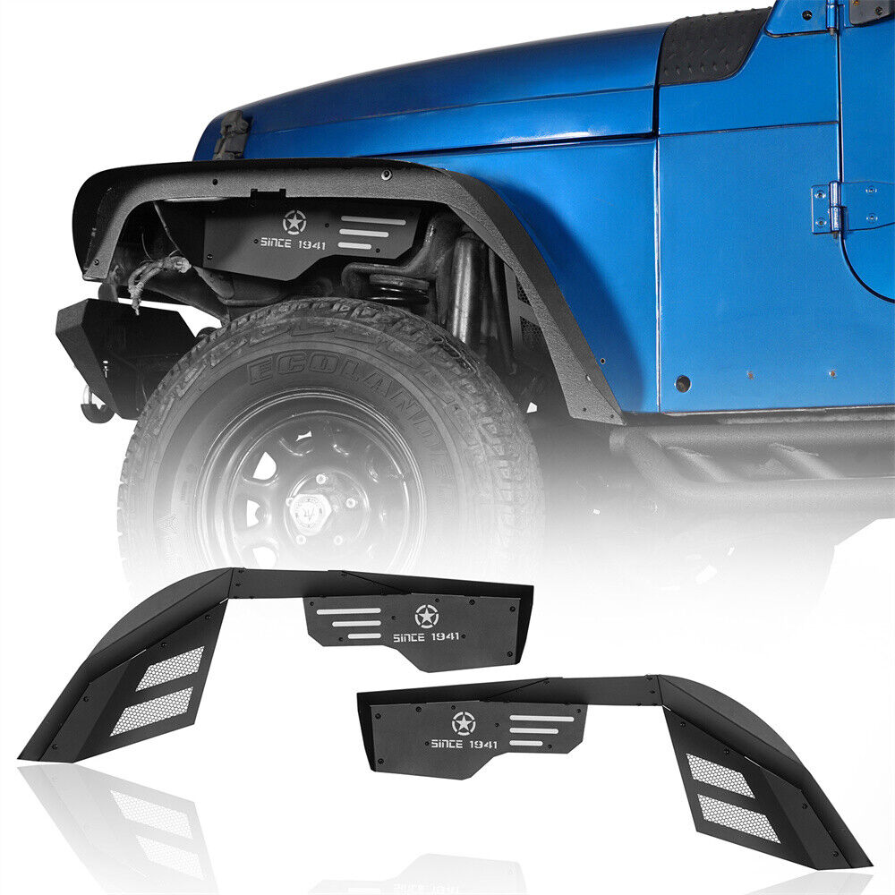 Pair Inner Fender Liners Front Wheel Well Liners For 1997-2006 Jeep Wrangler TJ