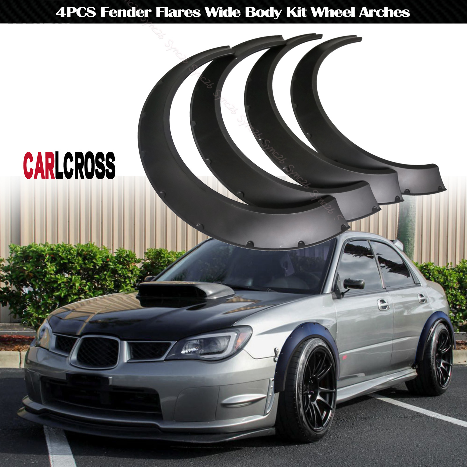 For Subaru Impreza WRX STI 4PCS Fender Flares Wide Body Kit Wheel Arches