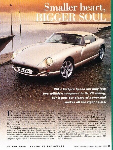 1999 TVR Cerbera Speed Six Original Car Review Report Print Article J886