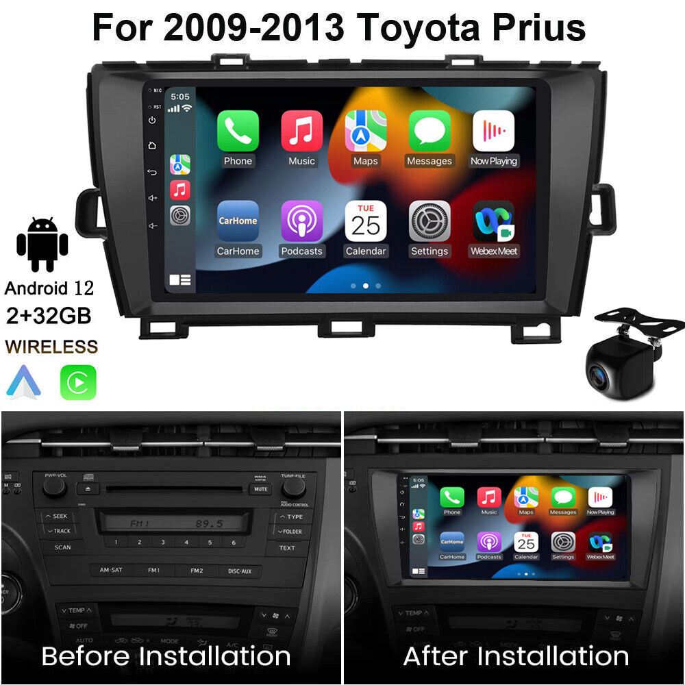 For 2010-2013 Toyota Prius Car Radio JBL Stereo GPS Navi Wifi Carplay Head Unit
