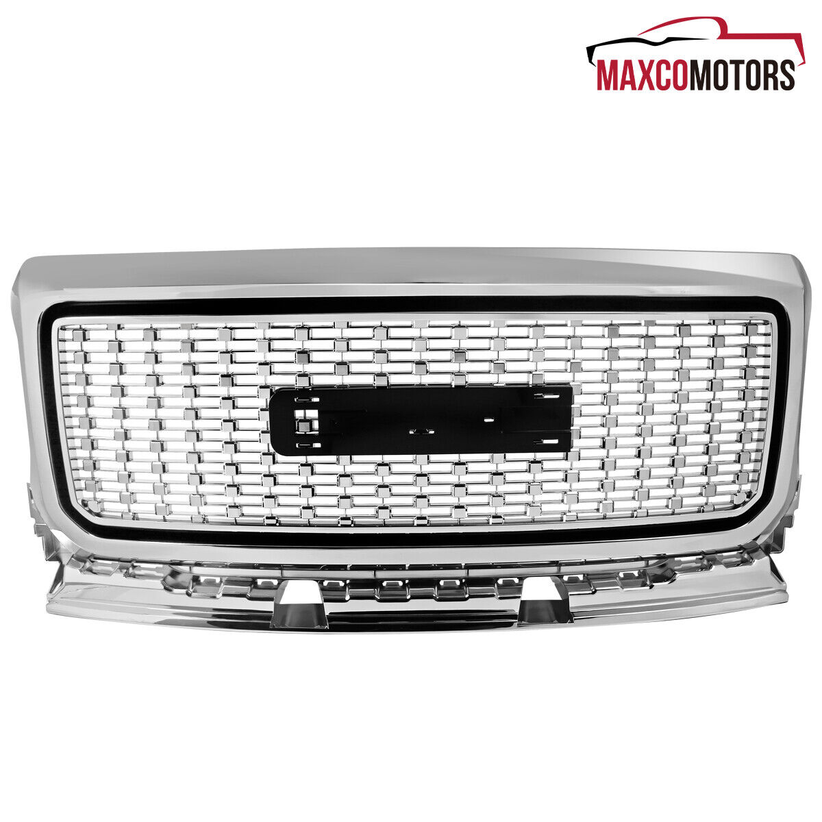 Hood Grille Fits 2015-2018 GMC Canyon Chrome Front Bumper Replacement Grill