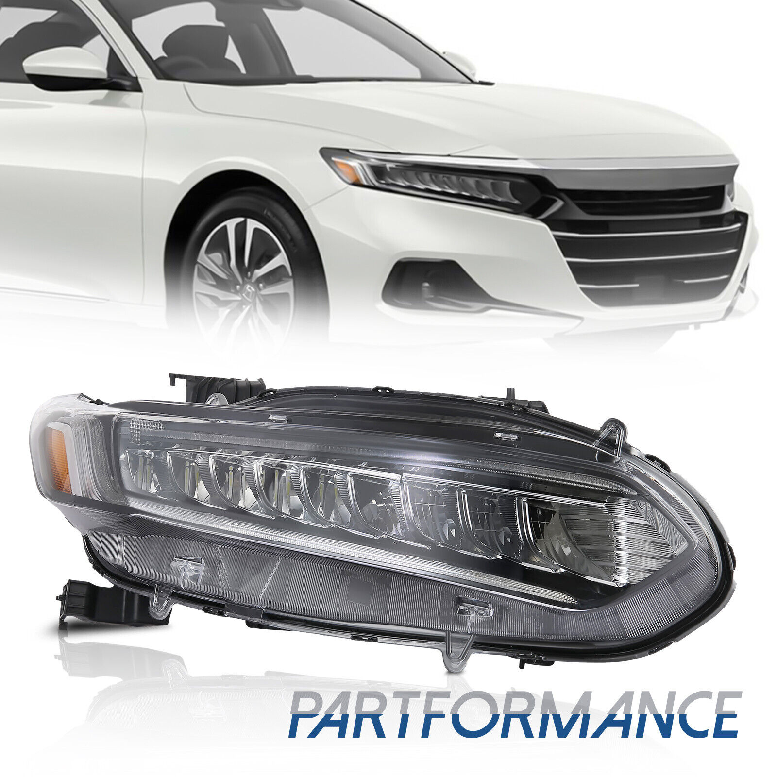For 2018-2021 Honda Accord Full LED Headlight Right Passenger Side 33100TVAA11