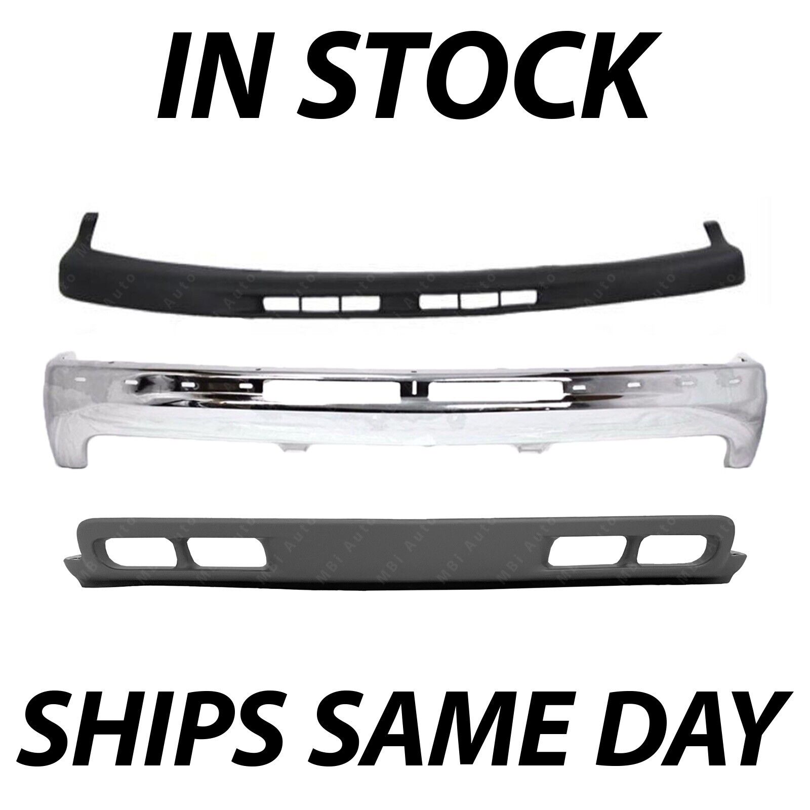 Brand New Complete Steel Front Bumper Kit For 2000-2006 Chevy Suburban Tahoe